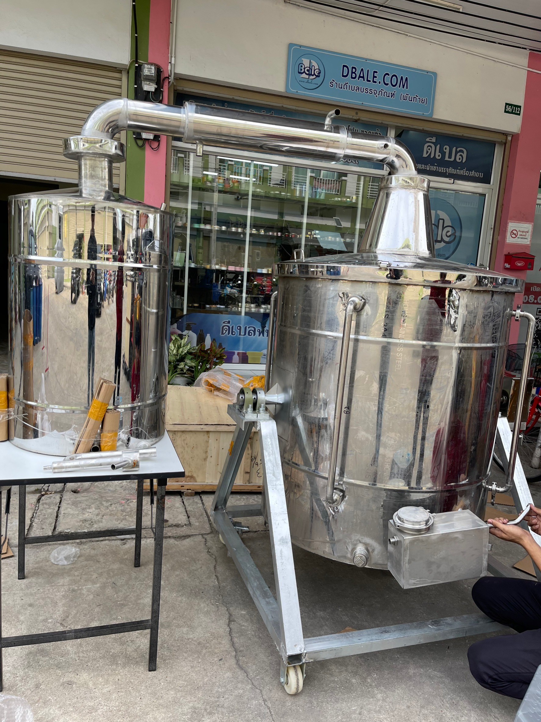 HNXS-01 หม้อกลั่นสแตนเลส 304 310/450/770/885 ลิตร