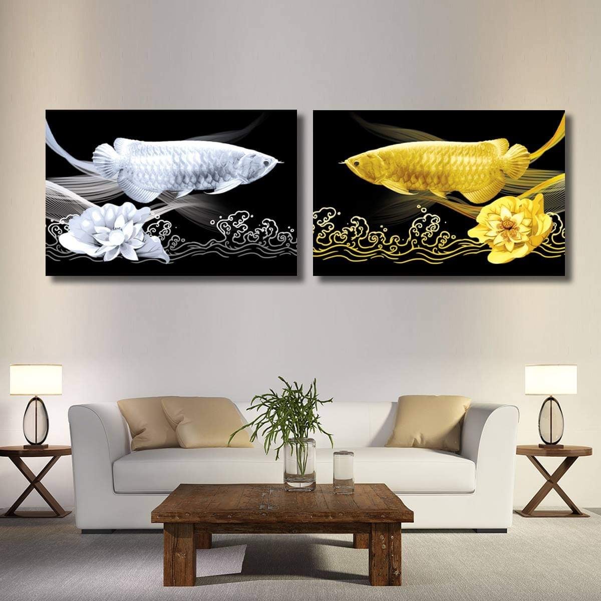 ภาพติดผนังผ้าใบแคนวาส สวย ความหมายดี 044