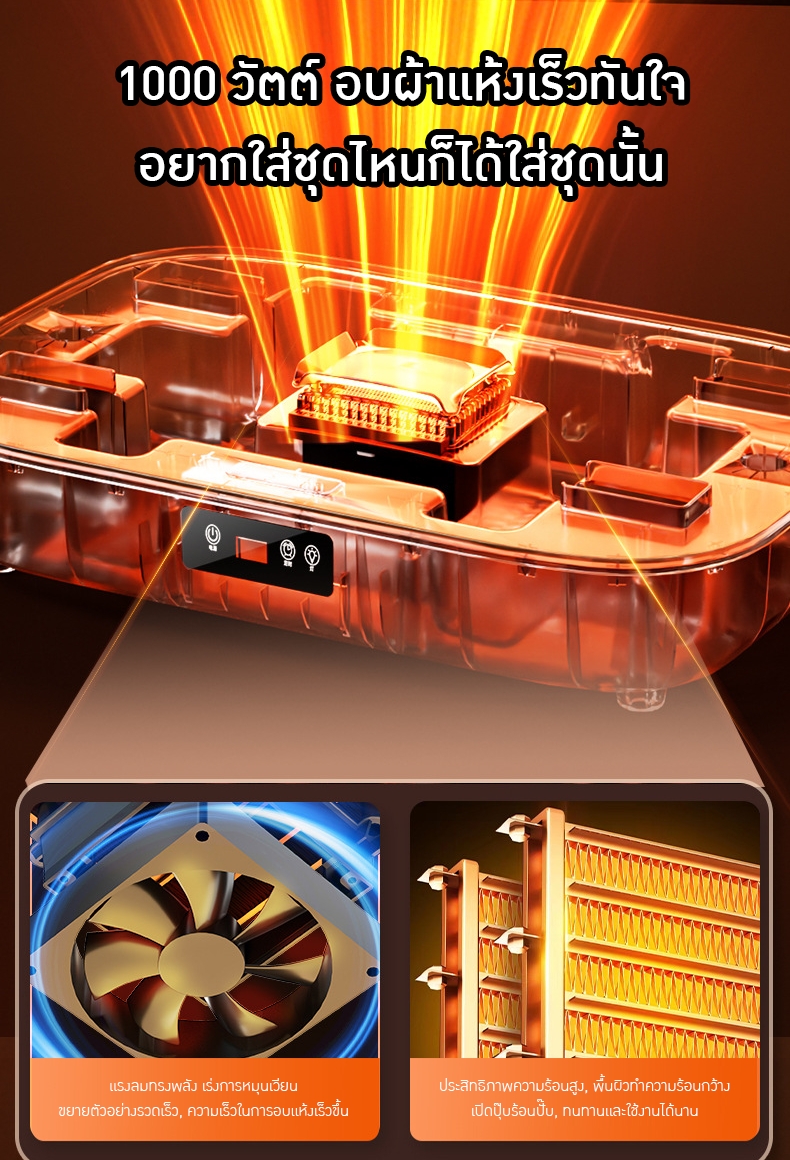 เครื่องอบผ้า/เครื่องเป่าผ้าพับได้แบบพกพา Portable Foldable Clothes Dryer