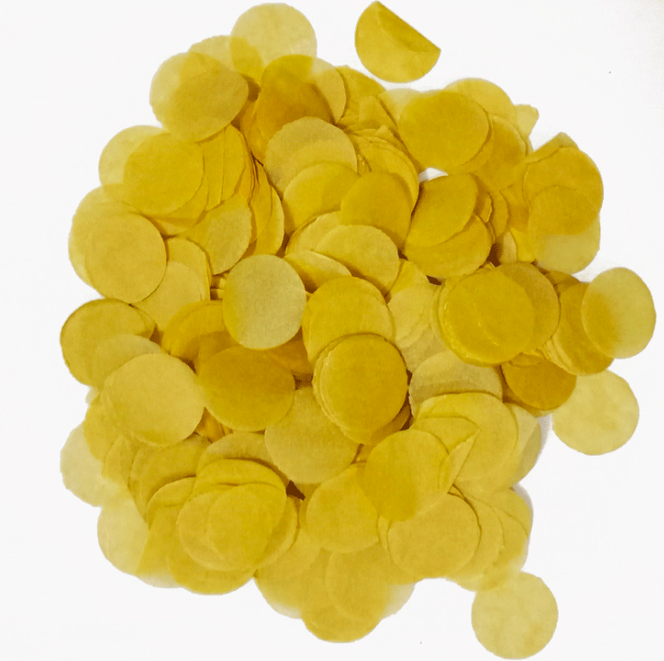 Confetti กระดาษโปรยกลม กระดาษโปรยปาร์ตี้ 2.5CM สีทองอ่อน 100 กรัม