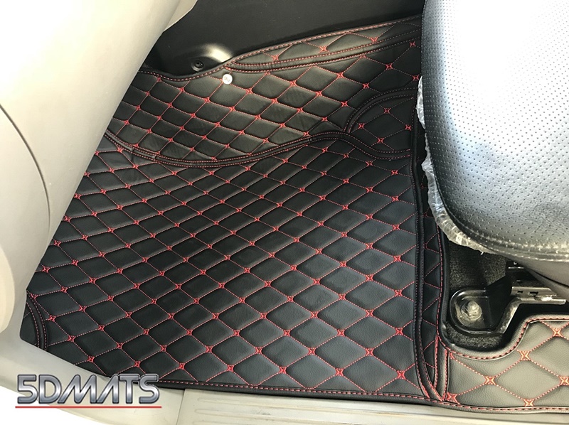 พรมปูพื้นรถยนต์6D TRITON 1D (ตอนเดียว) รุ่น VIP สีดำด้ายแดง เต็มคัน