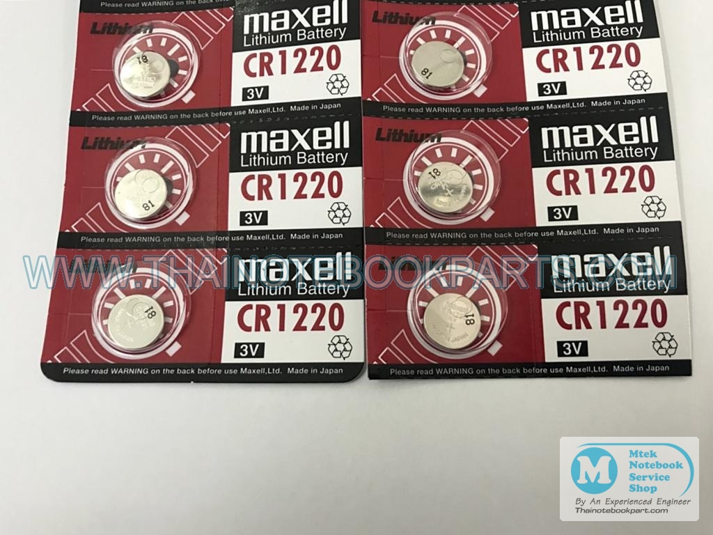 MT08794 แบตเตอรี่ CMOS Notebook CR1220 BR1220 DL1220 ECR1220 LM1220 3V Button Coin Cell Battery (สินค้าใหม่) 1