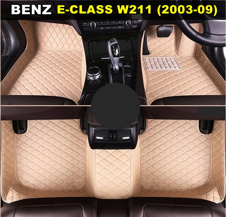 พรมปูพื้นรถยนต์ BENZ E-CLASS W211 (ปี 2003-09) พรม6D เต็มคัน 3ชิ้น