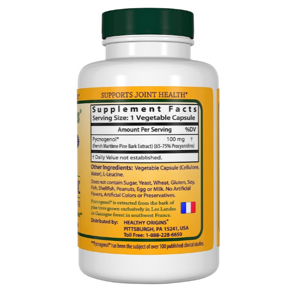 Healthy Origins, Pycnogenol, 100 mg, 60 Veggie Caps