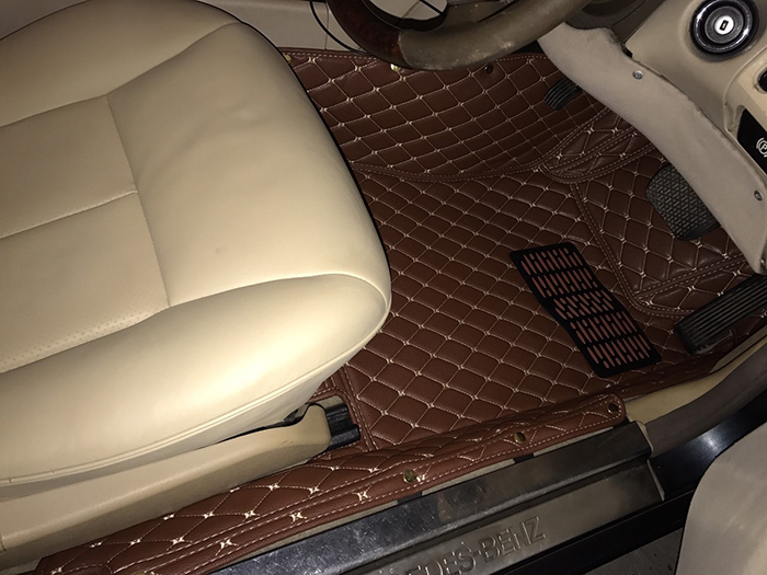 พรมปูพื้นรถยนต์ BENZ E230 W210 ปี1995-03 พรม6D สีน้ำตาลเข้ม เข้ารูป เต็มคัน 3ชิ้น