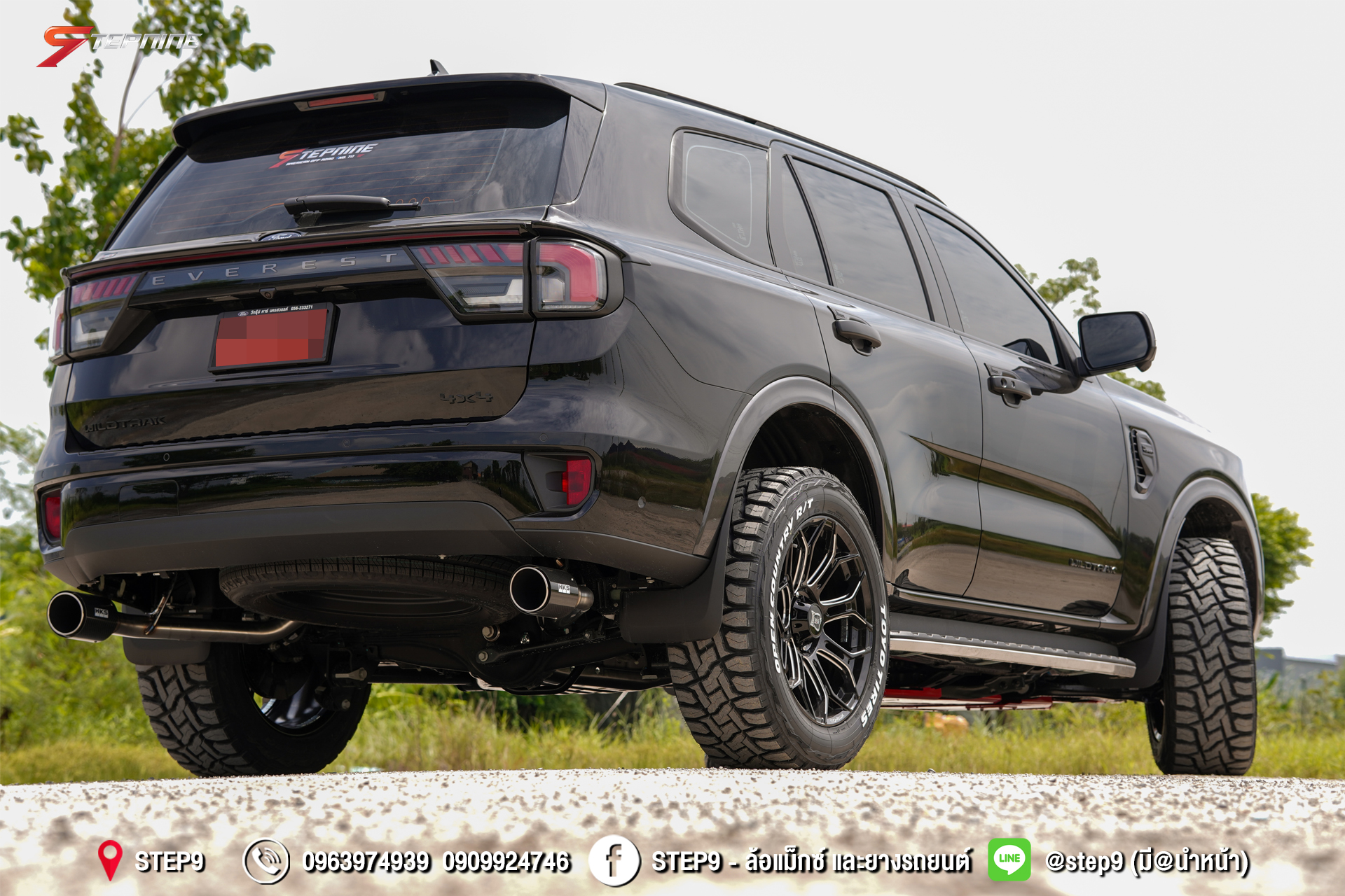 FORD EVEREST NEXTGEN ทรงมาเฟียช่วงล่างเดิม ท่อคู่ออกข้างซ้าย-ขวา