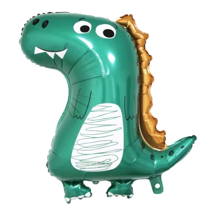 ลูกโป่งฟอยล์ไดโนเสาร์สีเขียว น่ารักๆ / Foil Balloon Dinosaur Green