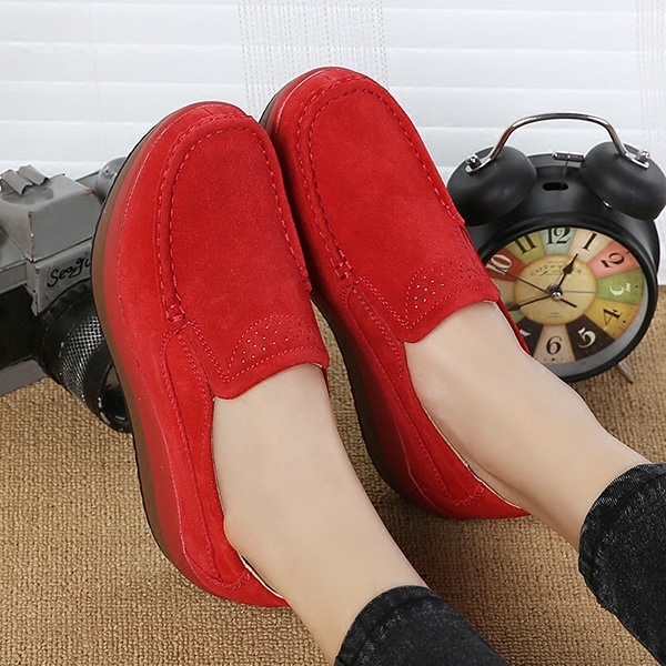 แฟชั่นผู้หญิงขนาดใหญ่ Rocker Sole แบบทางการสวมใส่ง่ายรองเท้าส้นสูง - INTL