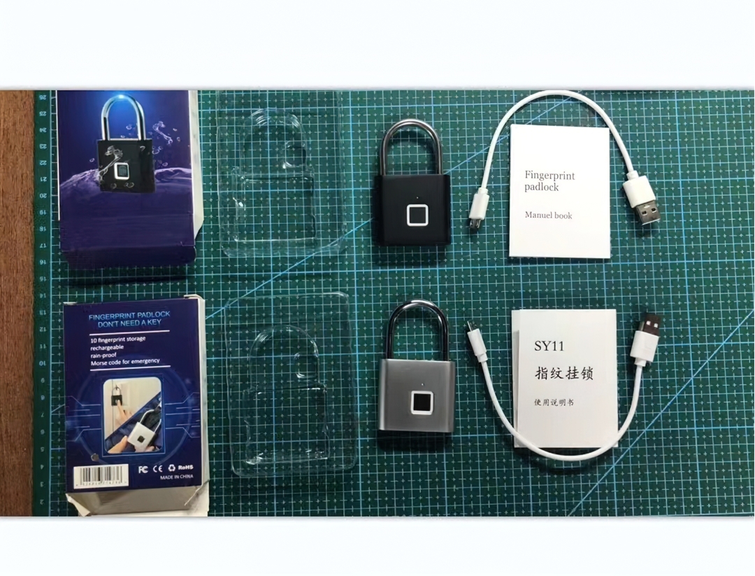 16874 SY11 แม่กุญแจสแกนลายนิ้วมือ + ปลดล็อคผ่านแอพ TUYA ได้