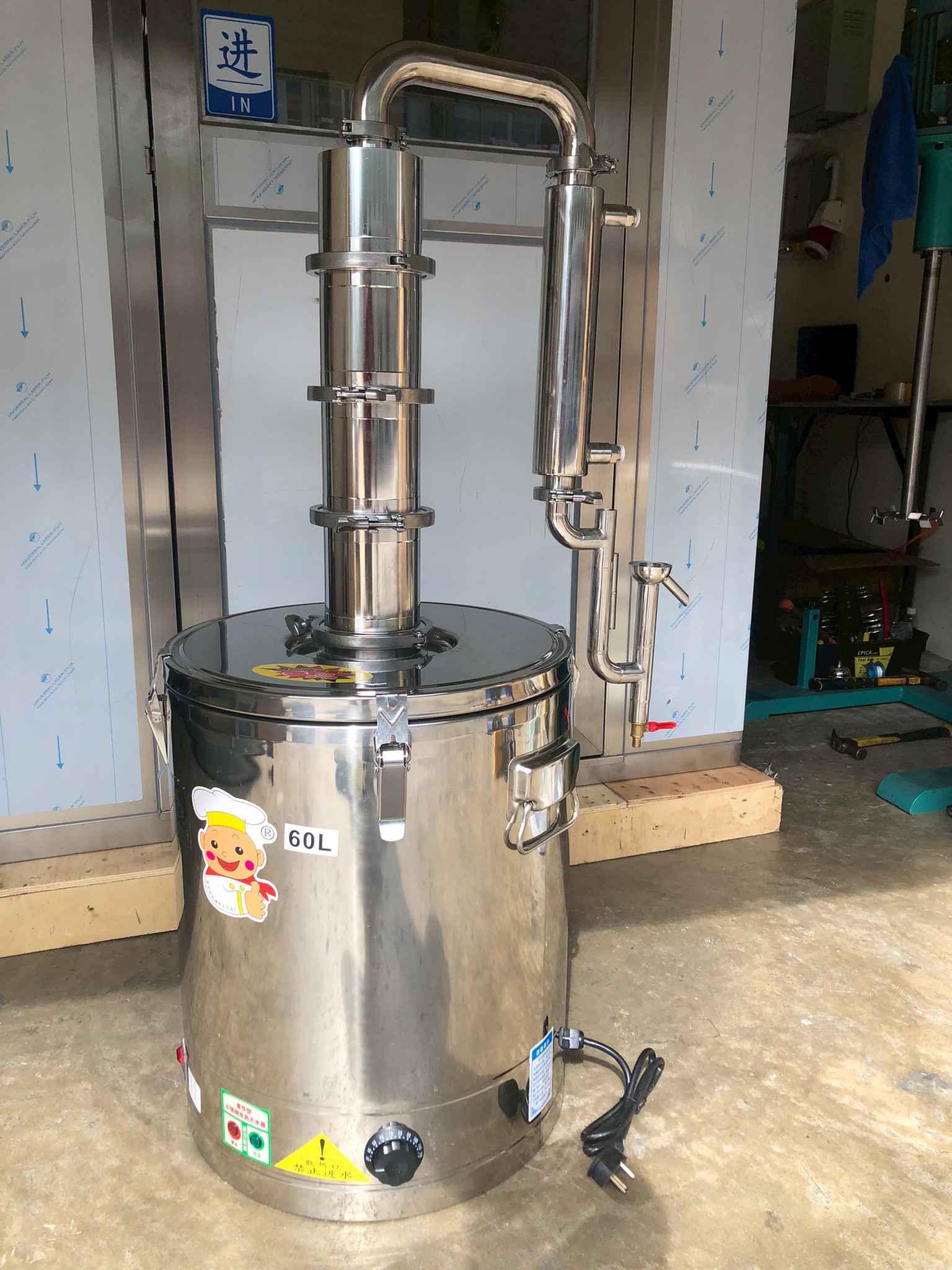 🌈15612 YANTAI เครื่องสกัด เครื่องกลั่นน้ำและน้ำมันสมุนไพร (ใช้ไฟฟ้า) Pot still