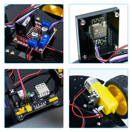 ชุดSmart Robot Car Kit 2WD ESP32 พร้อมกล้องWifi (ไม่รวมแบตเตอรี่ รุ่น 18650) ESP32CAM