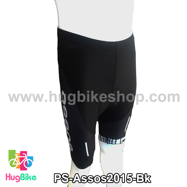 กางเกงจักรยานขาสั้นทีม Assos 15 สีดำ