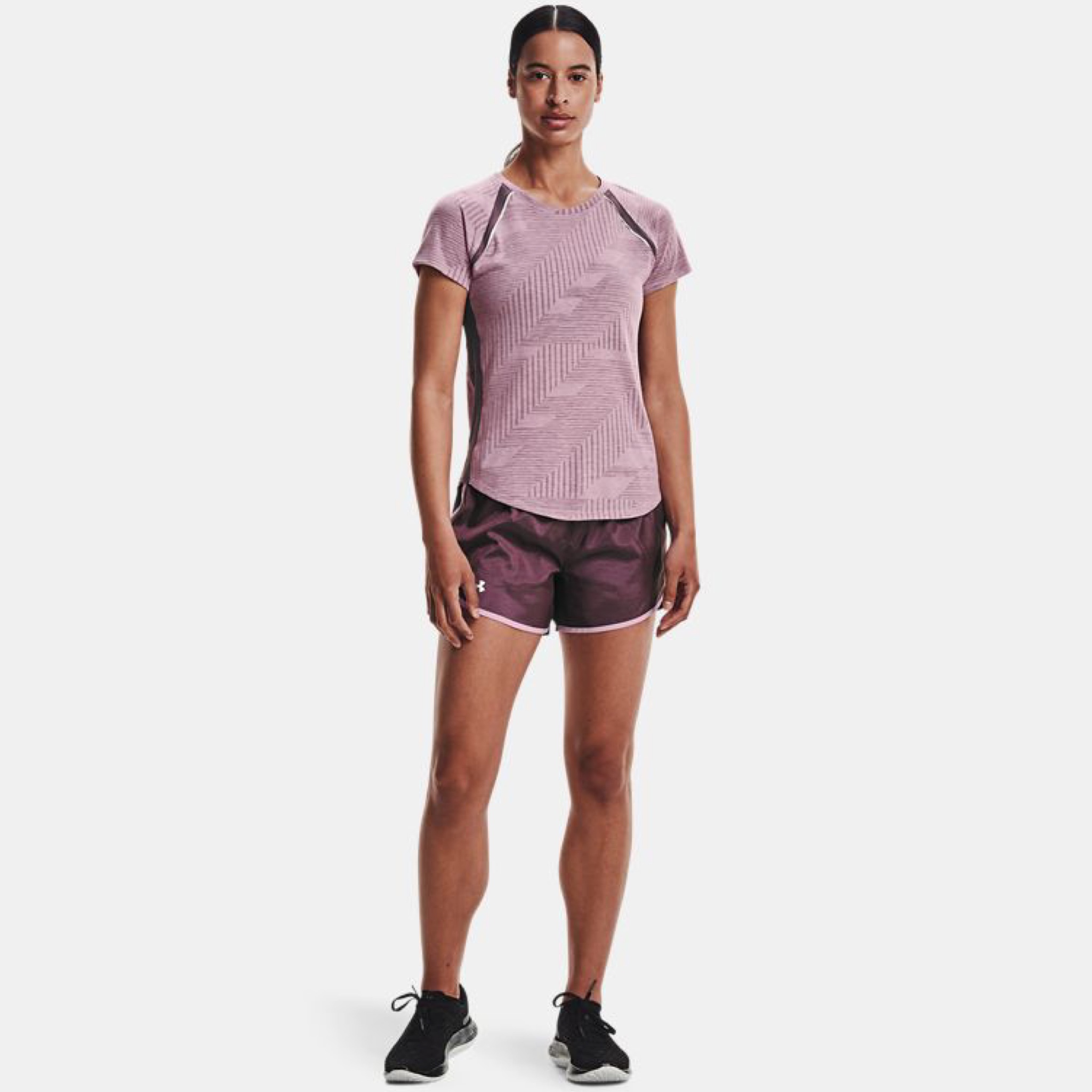 กางเกงวิ่ง Under Armour Fly By 2.0 Dobby Running Shorts Women (XS,SM)