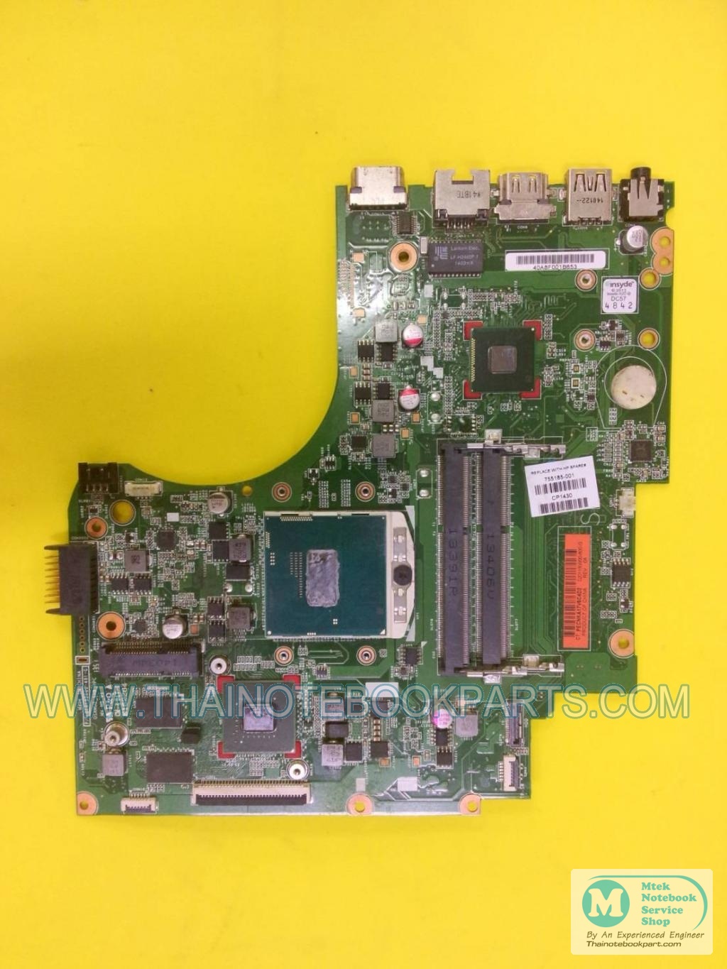 MT00048 เมนบอร์ดโน๊ตบุ๊คเสีย HP 14-D105TX ใช้เป็นอะไหล่ในการซ่อม (สินค้ามือสอง) 2