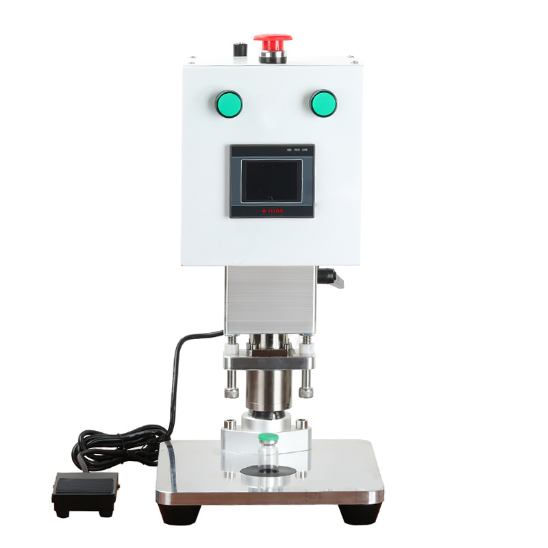 21023 เครื่องปิดฝาขวดยาฉีดระบบไฟฟ้า ⚡ ไม่ต้องใช้ปั๊มลม สะดวกและใช้งานง่าย!