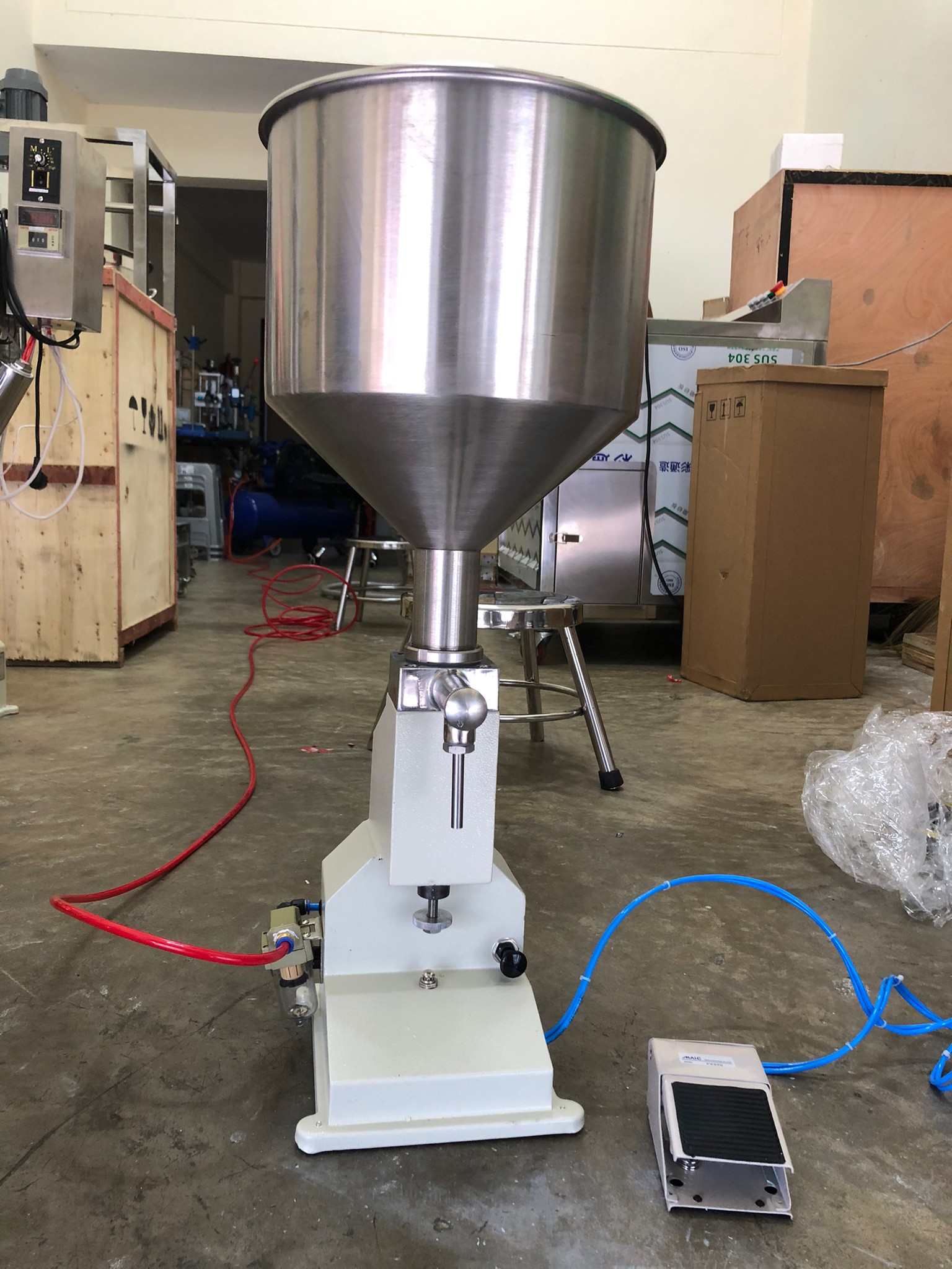 ✅(8593) เครื่องบรรจุครีมแบบปั้มลม 10กิโล (ต้องใช้ร่วมกับปั้มลม)A02 5-50ml