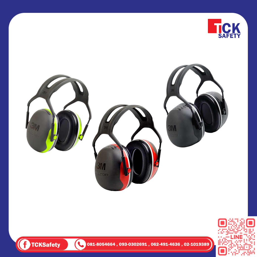 ที่ครอบหูลดเสียง 3M PELTOR™ Optime™ X Series Earmuffs X4A, ชนิดคาดศีรษะ