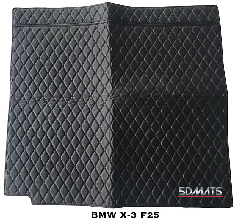 พรมปูพื้นรถยนต์BMW X3 F25 สีดำด้ายดำ รุ่น6D VIP รวมแผ่นท้าย
