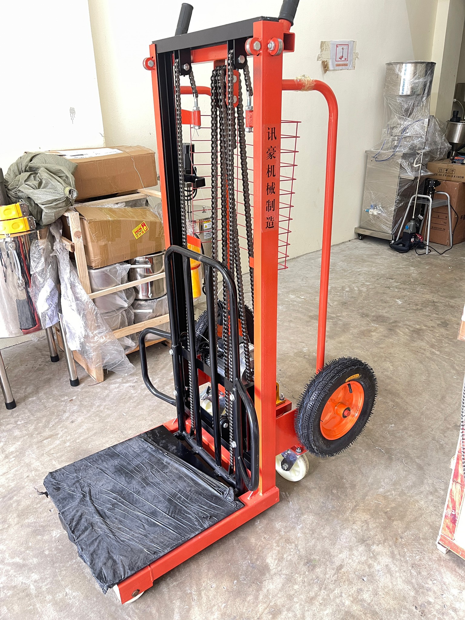 🌈รถเข็นยกของไฟฟ้า เข็นง่ายสะดวก ยกของได้สูงถึง 200 กิโลกรัม ปรับขึ้นลงด้วยระบบไฟฟ้า 1800w Electric Stacker DD1