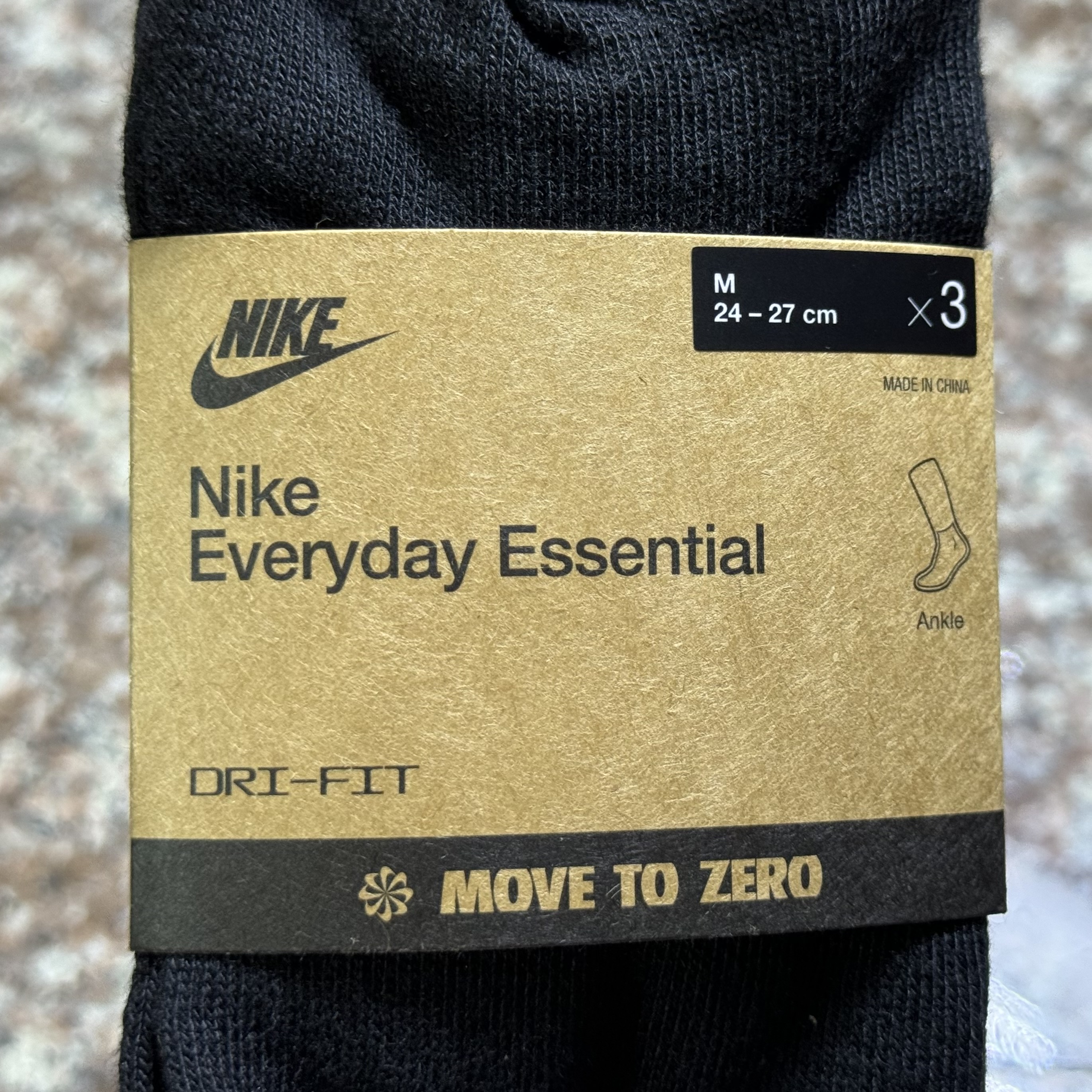 ถุงเท้า Nike EveryDay Essential Graphic Socks #แพค3คู่ (M,L)