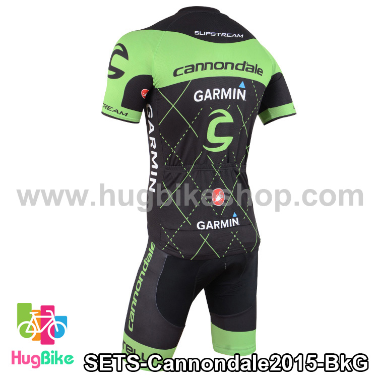 ชุดจักรยานแขนสั้นทีม Cannondale 15 (01) สีดำเขียว