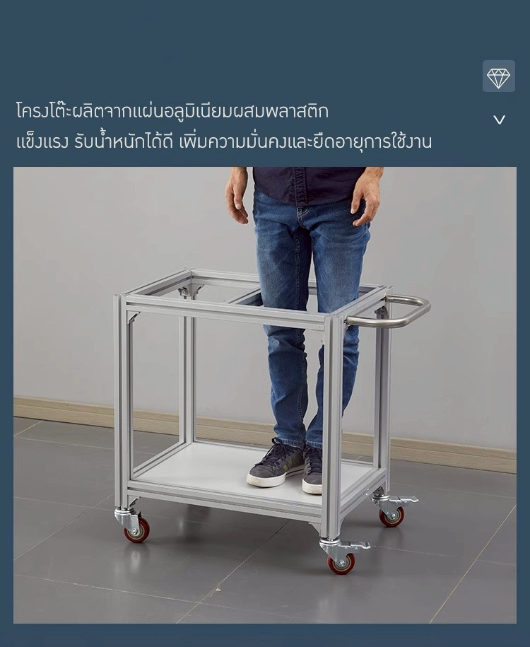 โต๊ะป้องกันไฟฟ้าสถิตและโต๊ะสแตนเลสแบบมีล้อ รุ่น TTB