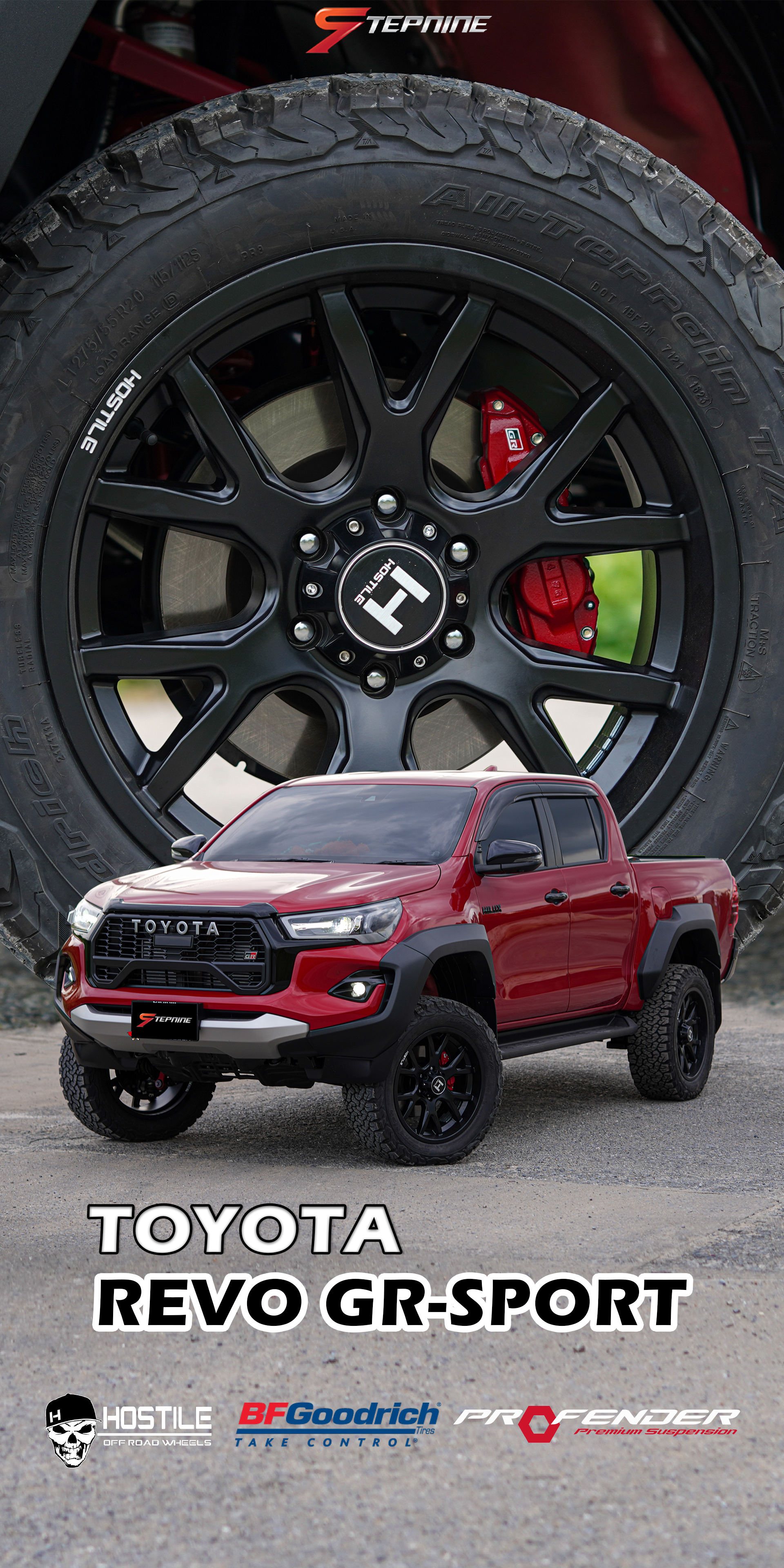 TOYOTA HILUX GR-SPORT ป้ายแดงจากศูนย์ จัดล้อยางใหม่ ช่วงล่างตัวท็อปสุด