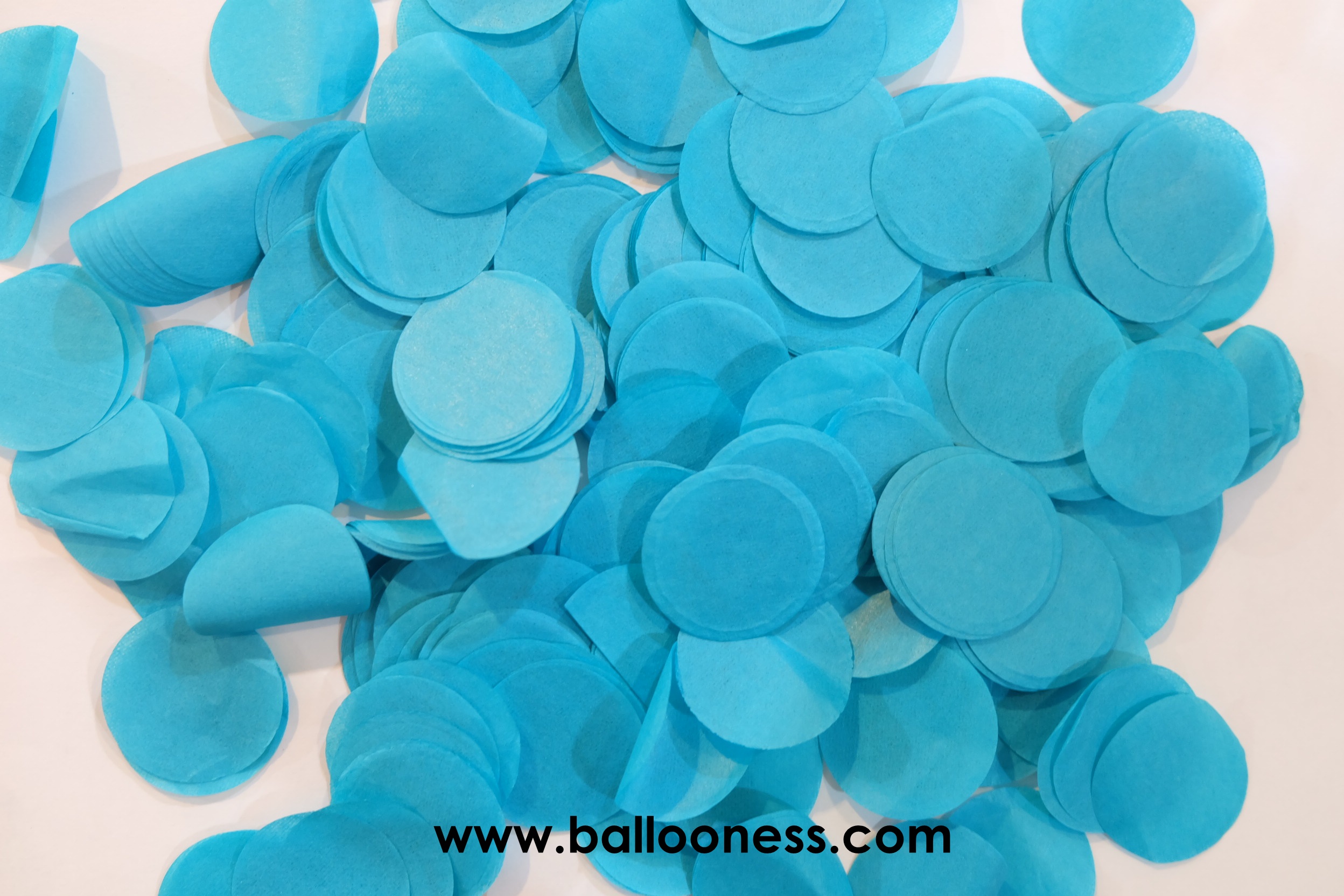 Confetti กระดาษโปรยกลม กระดาษโปรยปาร์ตี้ 2.5CM สีฟ้าน้ำทะเล 100 กรัม