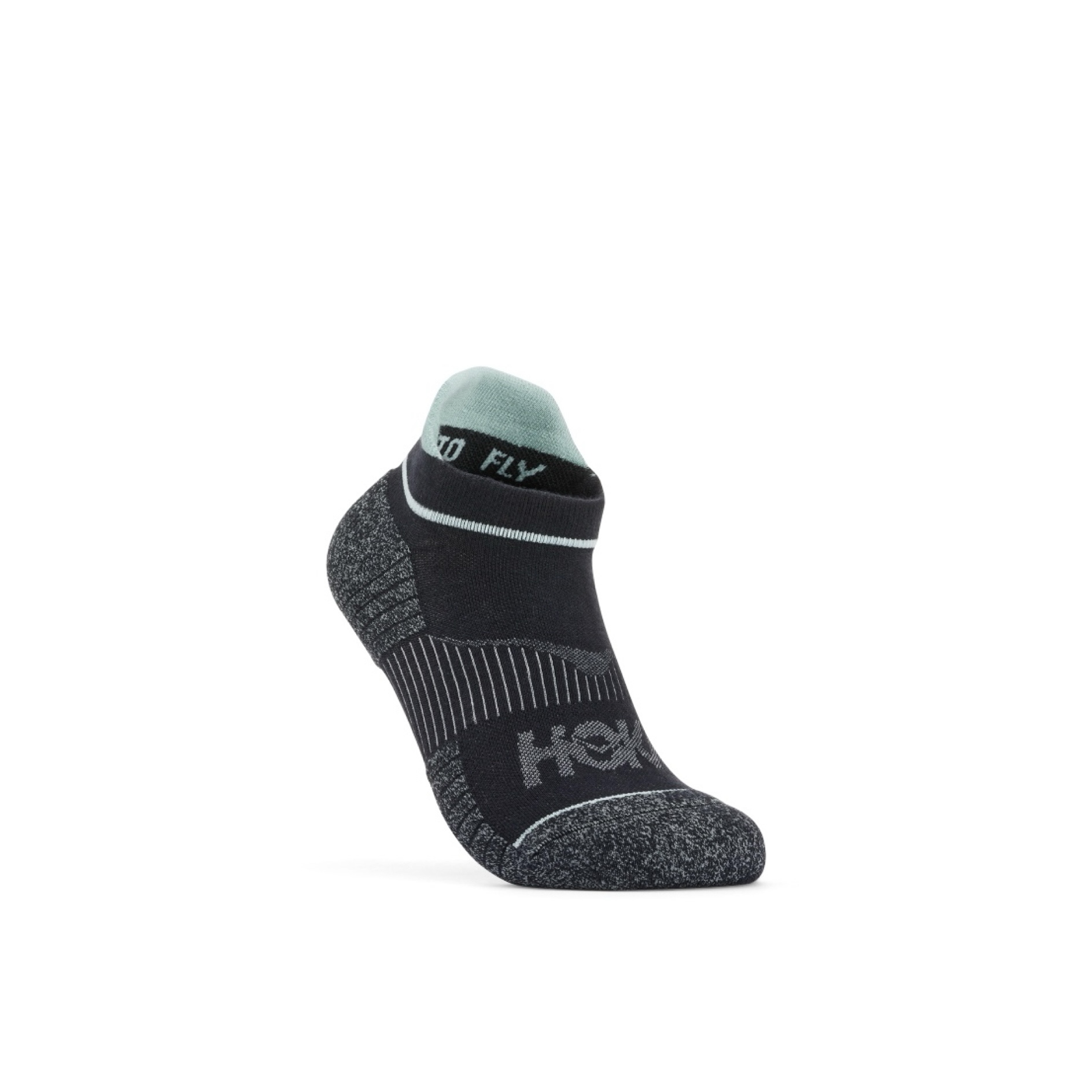 ถุงเท้าวิ่ง HOKA No-Show Running Socks ‘BLACK’ #แพค1คู่ (L)