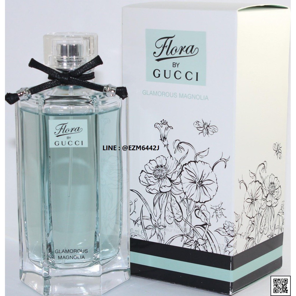 น้ำหอมแท้ GUCCI FLORA BY GUCCI GLAMOROUS MAGNOLIA EDT FOR WOMEN EAU DE TOILETTE SPRAY 100 ML ของใหม่ กล่องซีล