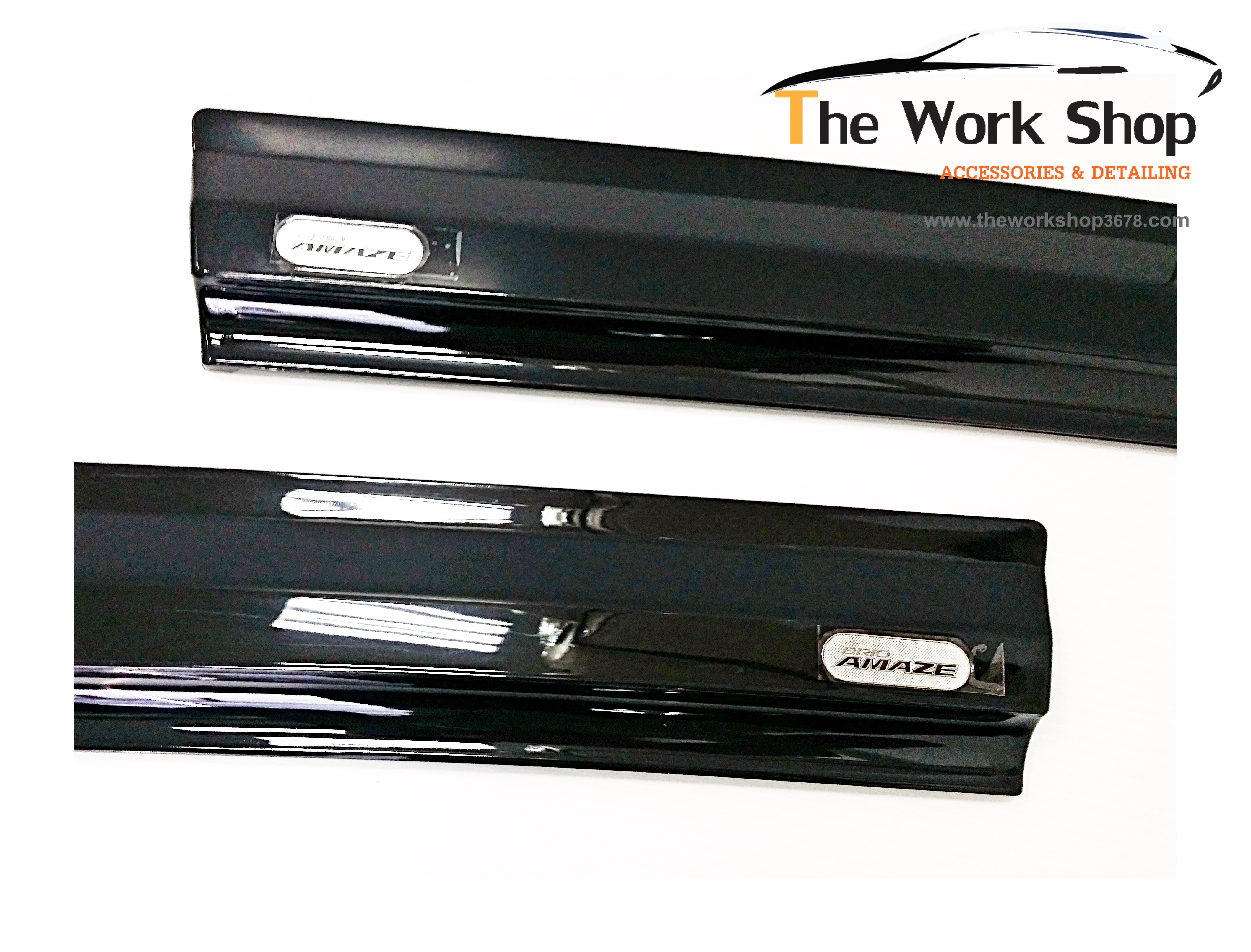 Smoked Door Visor for Brio Amaze T Style - กันสาดสีดำ