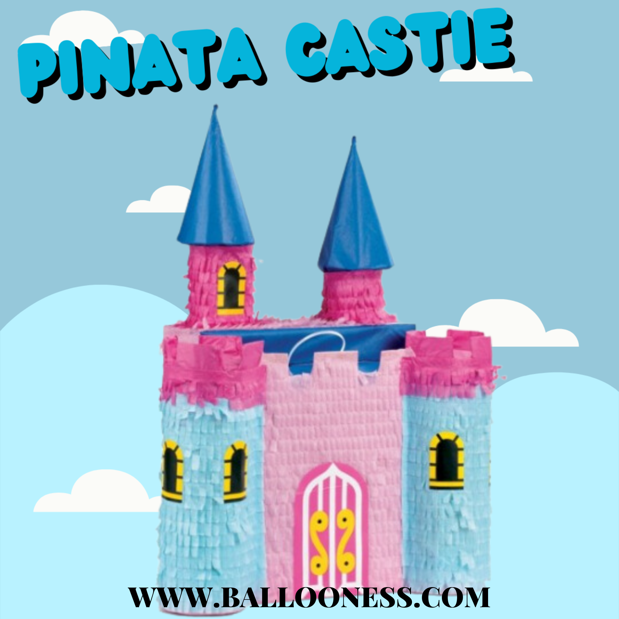 พินาต้า ปราสาท / PINATA CHATEAU DE PRCESS พร้อมไม้ตี (ไม่มีขนม)