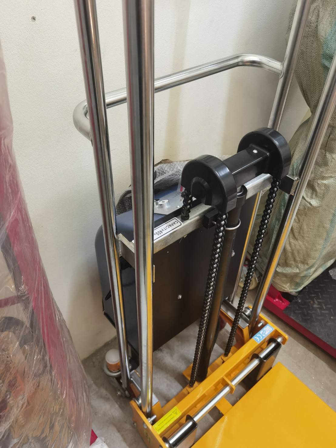 17316 รถยกไฟฟ้า Forklift mini 400kg. stacker ไฟฟ้า