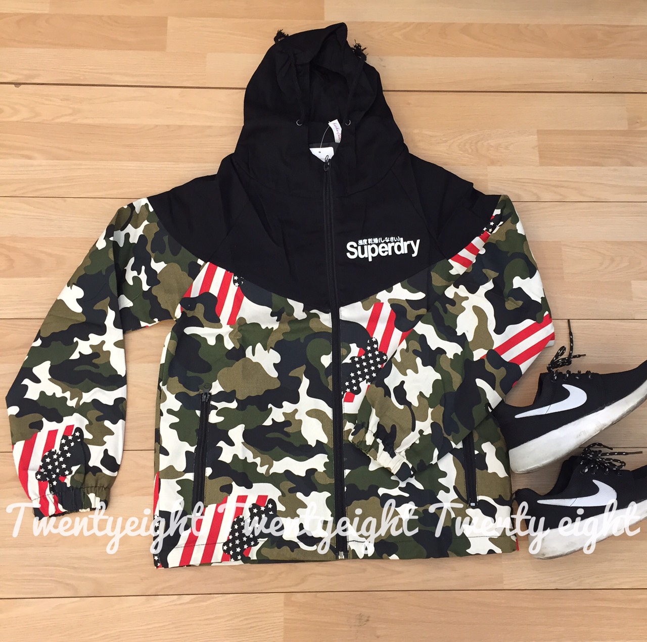 เสื้อคลุมลายทหารมีฮู๊ด