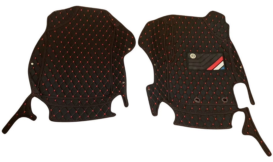 พรมปูพื้นรถยนต์6D TOYOTA YARIS (2018-22) 5ประตู พรม6D โตโยต้า ยารีส สีดำด้ายแดง เข้ารูป เต็มคัน 3ชิ้น