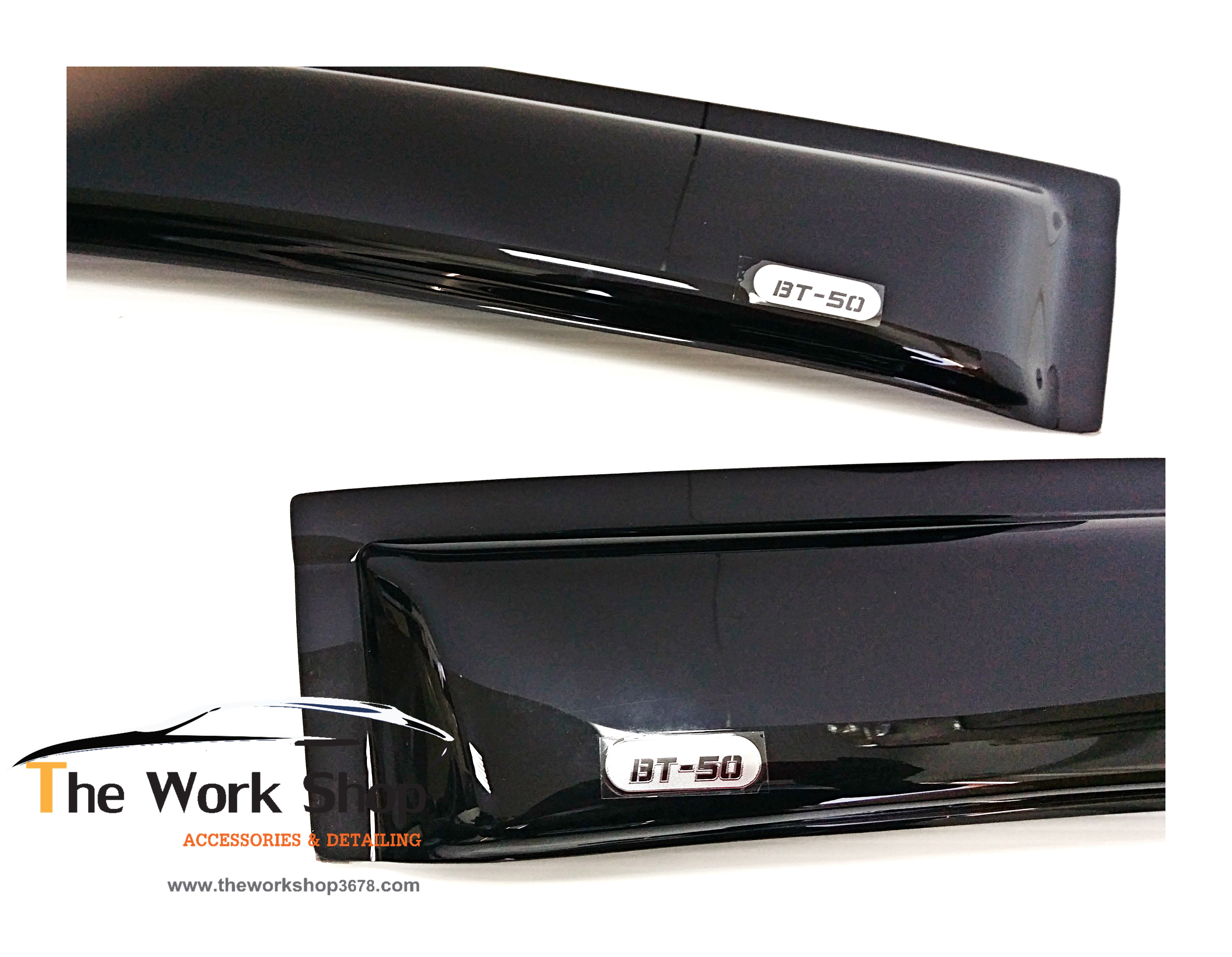 Smoked Door Visor for BT-50 4DR T Style - กันสาดสีดำ