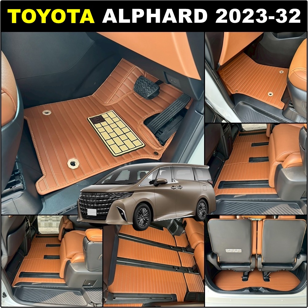 พรมปูพื้นรถยนต์ 5D TOYOTA ALPHARD 2023–2032 ลายตรง เรียบหรู พรีเมียม เต็มคัน6ชิ้น (เเจ้งสีในเเชทได้นะคะ)