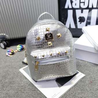 Bag DD กระเป๋าสะพายหลัง กระเป๋าแฟชั่นสตรี ลายหนังจระเข้ รุ่น7787