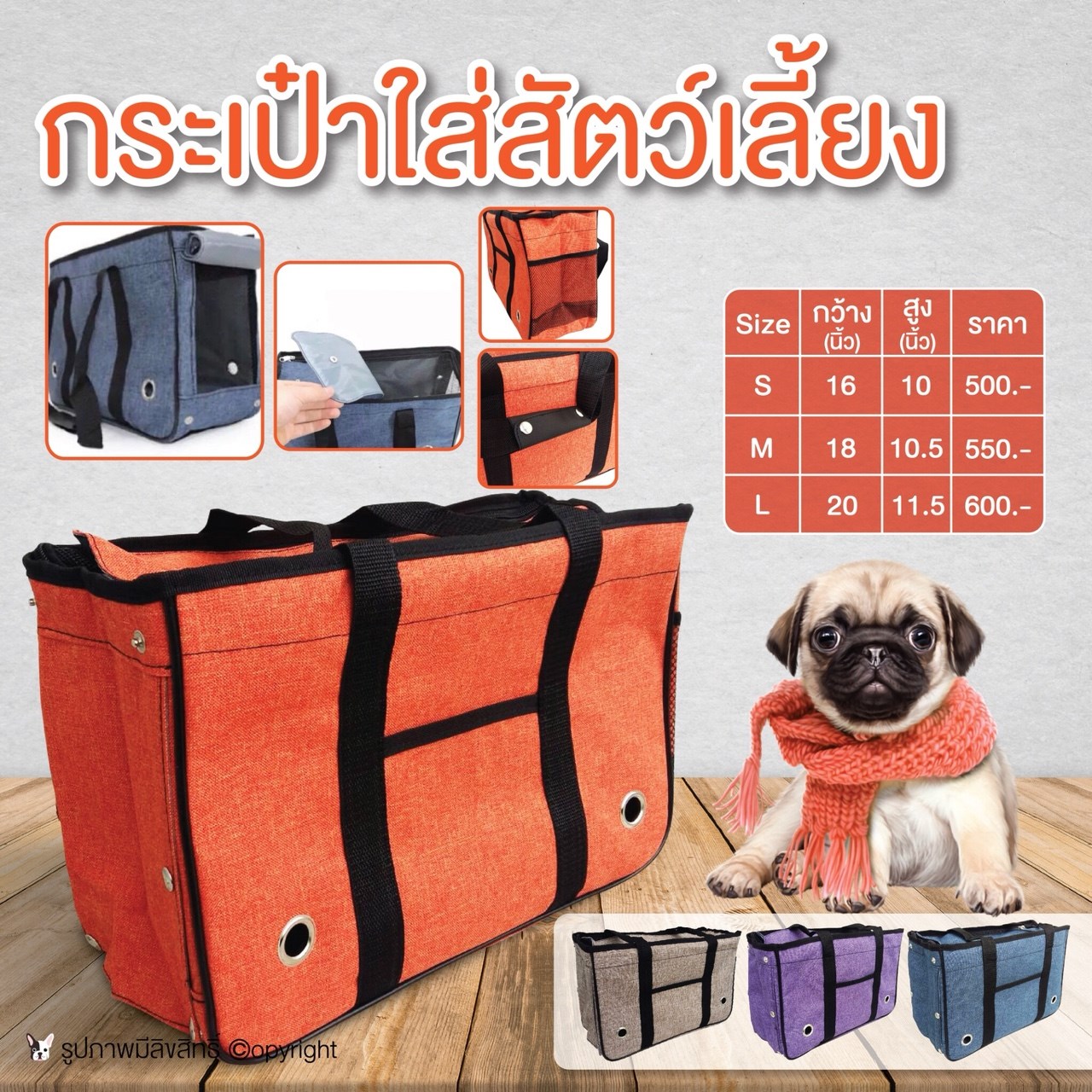 กระเป๋าใส่สัตว์เลี้ยง