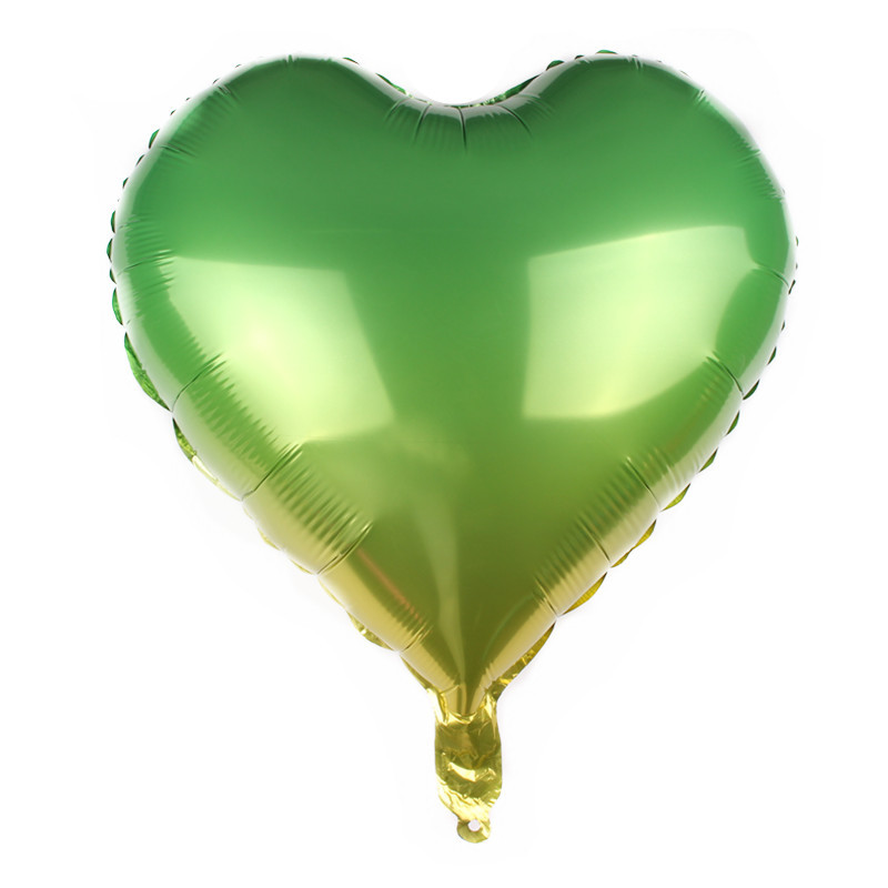 18'' HEART FOIL BALLOON / ลูกโป่งฟอยหัวใจ 18" สีเขียว, ม่วง, ฟ้า, ส้ม