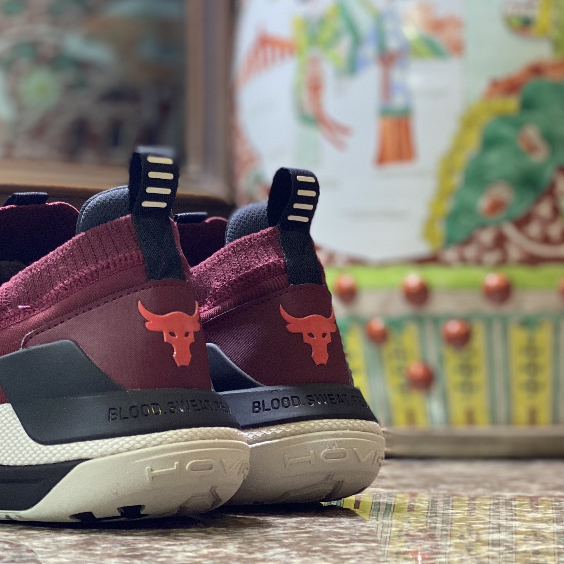รองเท้าเทรนนิ่ง Under Armour Project Rock 4 ‘Burgundy’ (M8US)