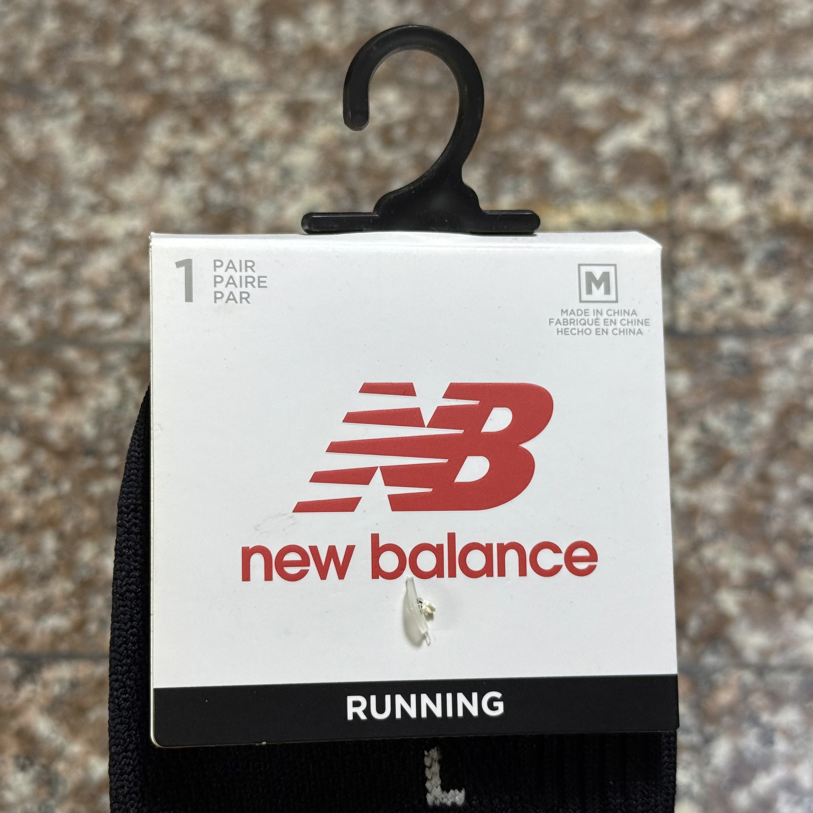 ถุงเท้าวิ่ง New Balance Flat Running Socks ‘BLACK’ (M,L)