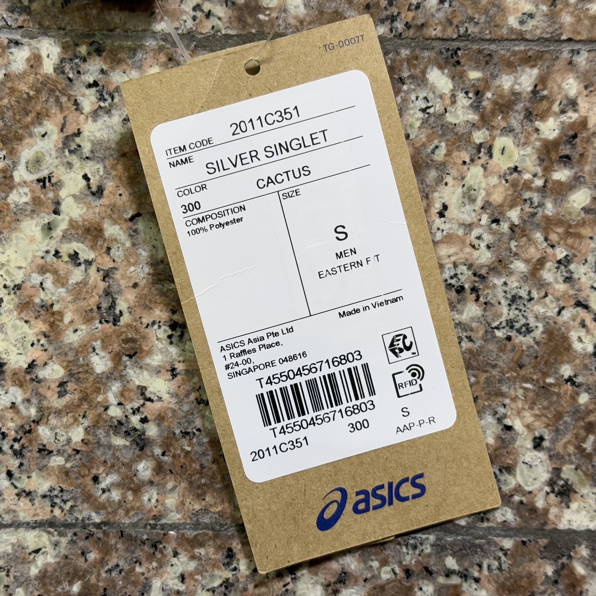 เสื้อวิ่ง ASICS Silver Running Tank ‘Cactus’ (S)