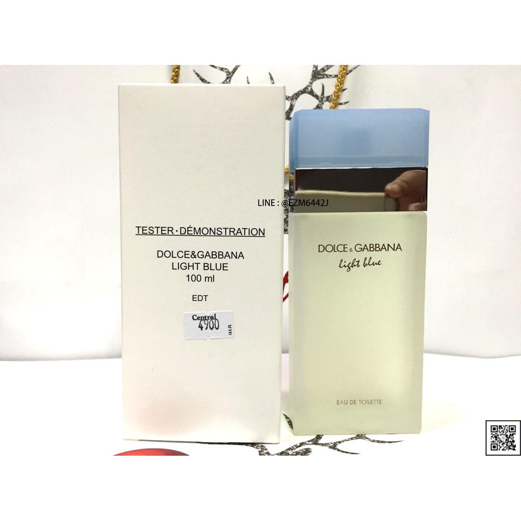 น้ำหอมแท้ DOLCE & GABBANA LIGHT BLUE FOR WOMEN EAU DE TOILETTE SPRAY 100 ML ของใหม่ กล่องเทสเตอร์ ไม่เคยถูกฉีด