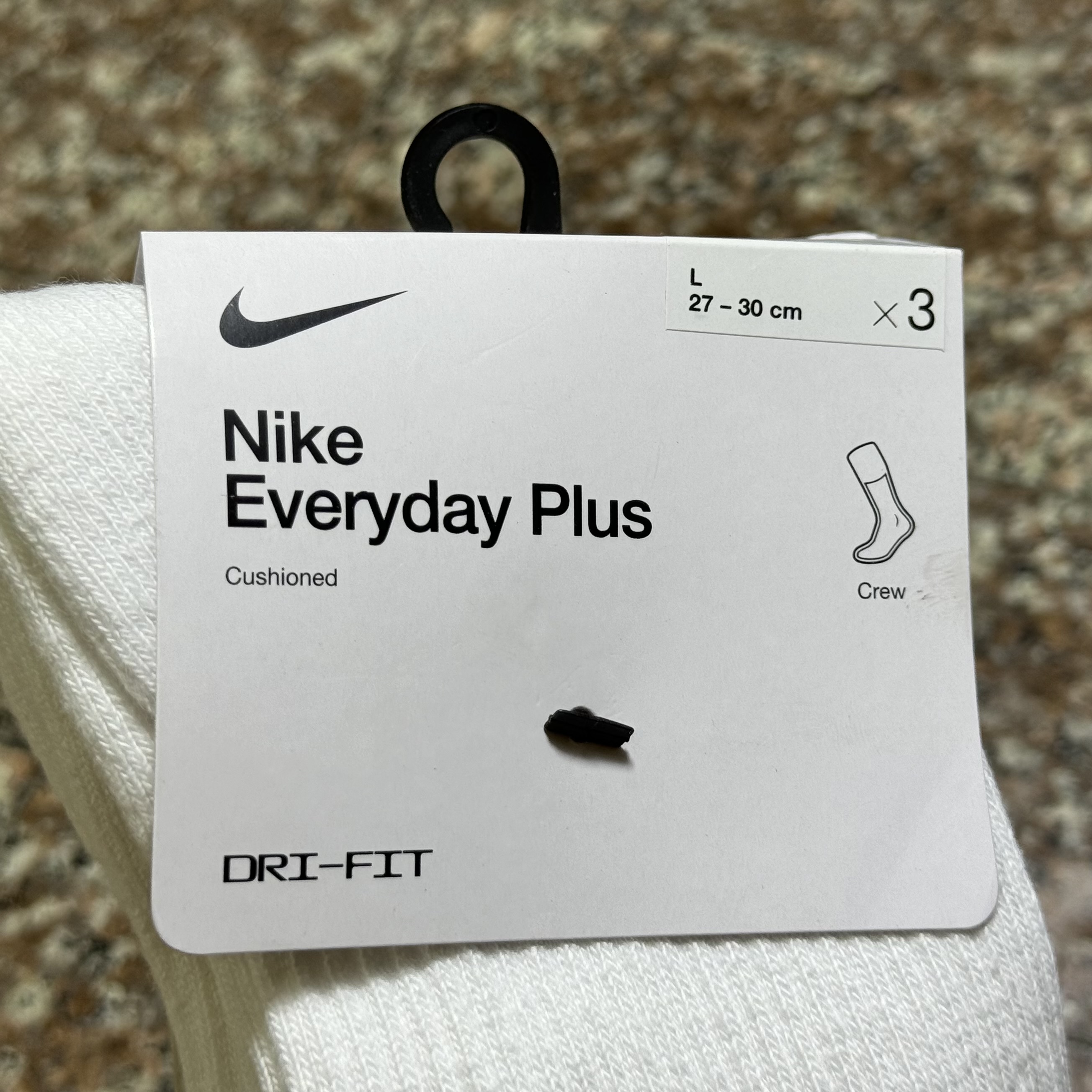 ถุงเท้า Nike EveryDay Plus Crew Socks #แพค3คู่ (S/M/L/XL)
