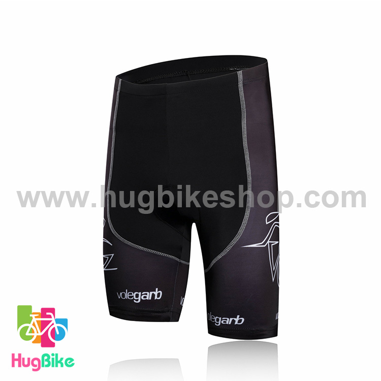 กางเกงจักรยานขาสั้นทีม Volegarb 16 (07) สีดำขาวลายเขียว