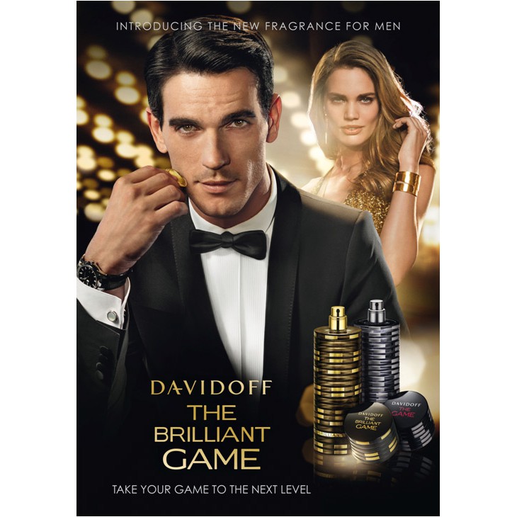 น้ำหอมแท้ DAVIDOFF THE BRILLIANT GAME FOR MEN EAU DE TOILETTE SPRAY 100 ML ของใหม่ กล่องซีล เหมือนกับห้าง