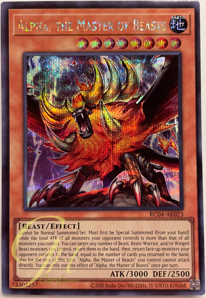 Yugioh [RC04-AE023] Alpha, the Master of Beasts (Secret Rare)