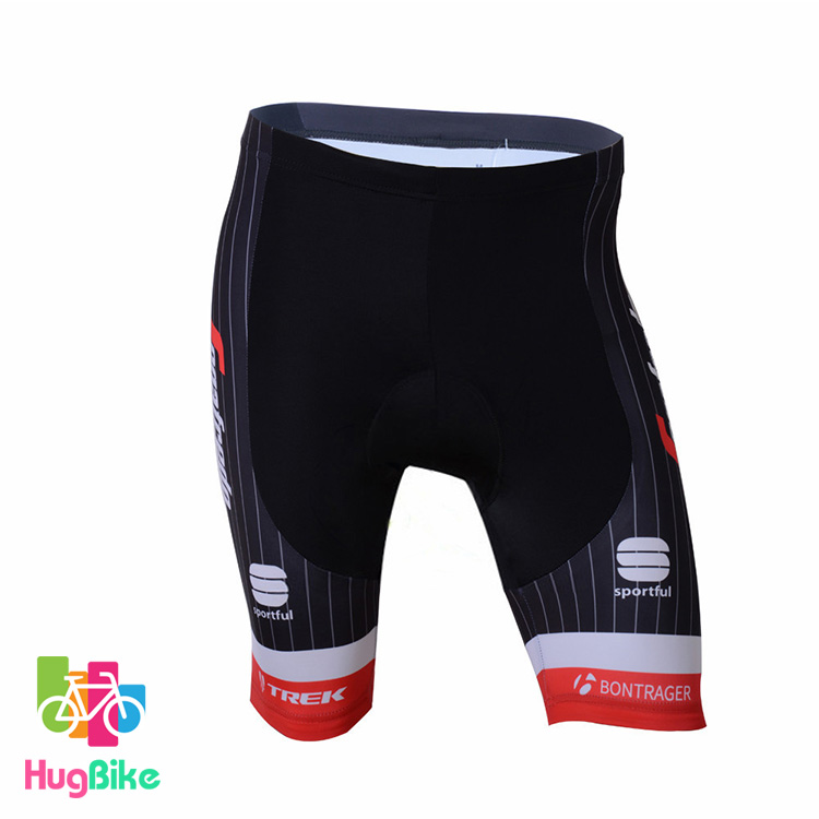กางเกงจักรยานขาสั้นทีม Trek 17 (02) สีแดงดำ