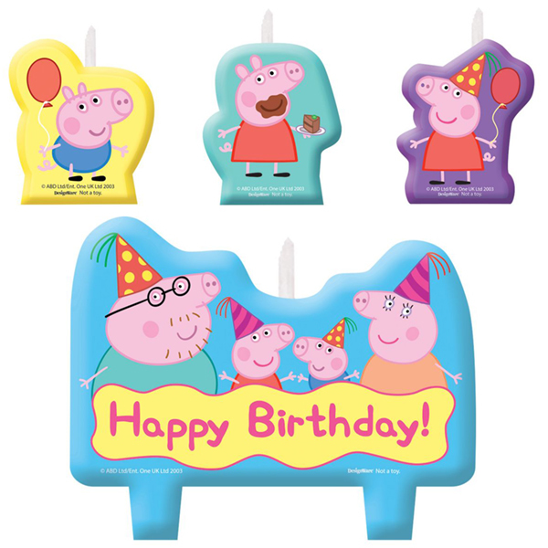 เทียนวันเกิดลาย PEPPA PIG